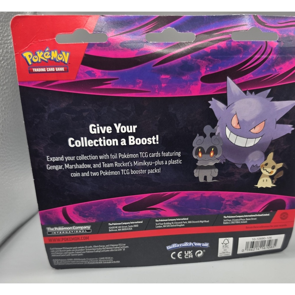 Pokémon TCG Gengar Enhanced 2-Pack Blister Marshadow Team Rocket's Mimikyu Seale - Picture 2 of 2